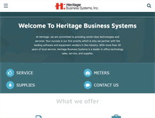 Tablet Screenshot of heritagebusiness.com